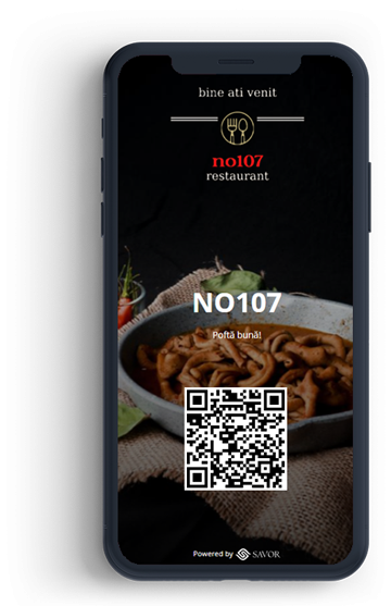 Meniu digital online pentru restaurant No107