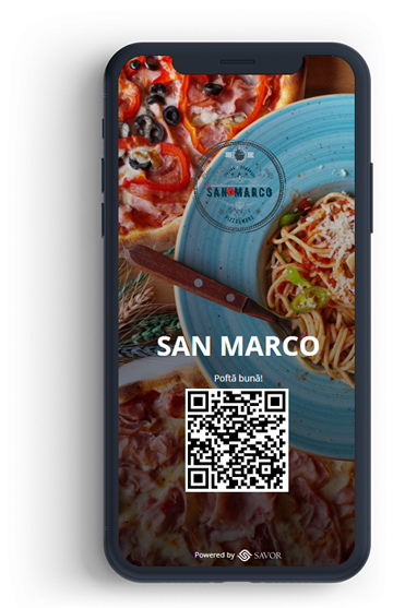 Digital menu for San Marco restaurant