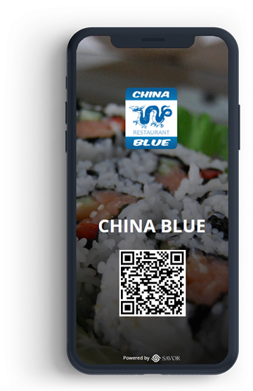 Digital menu for China Blue restaurant