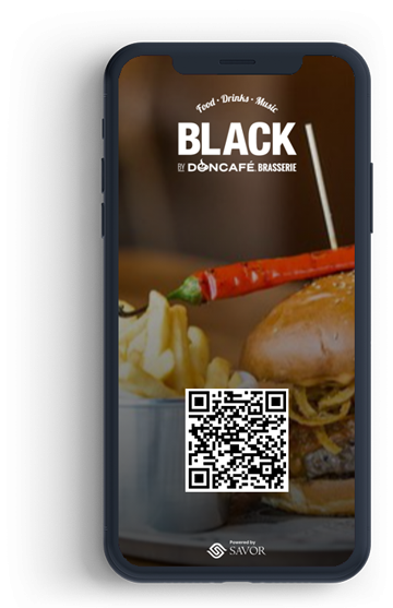 Meniu digital online pentru Black by Doncafe